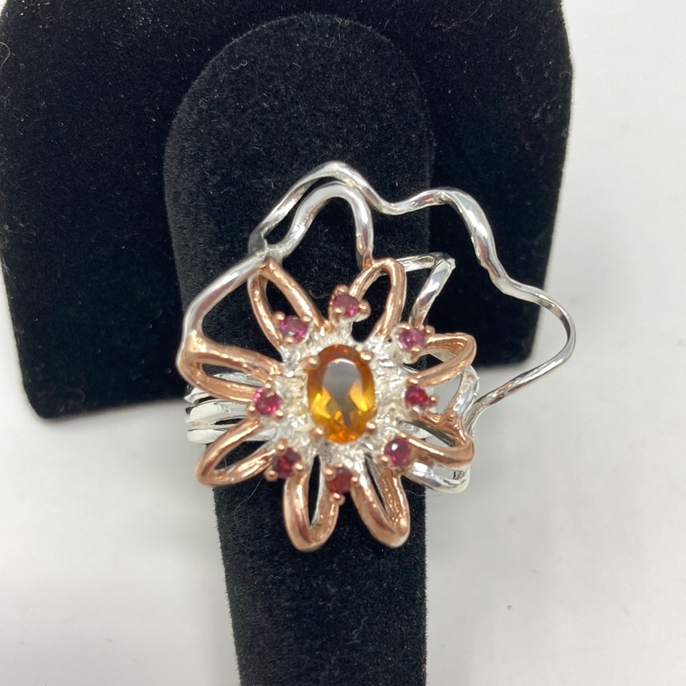 Genuine Artistic & Garnet Ring